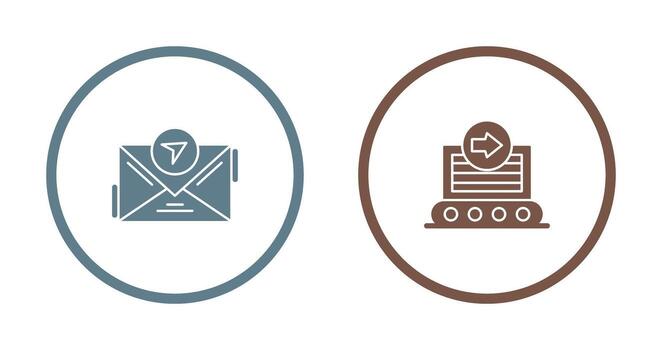 message and container Icon vector