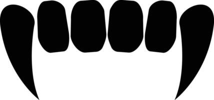 Vampire teeth icon. Fangs sign. Vampire fangs teeth symbol. flat style. vector