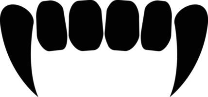 Vampire teeth icon. Fangs sign. Vampire fangs teeth symbol. flat style. vector