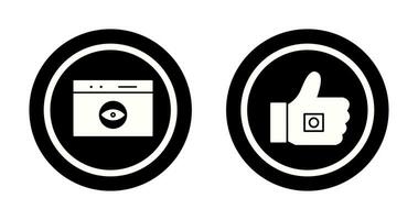 like marketing and web visibility Icon vector