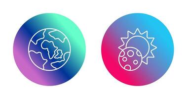 earth and eclipse Icon vector