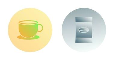 tea and coffee packet Icon vector