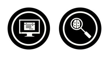 internet ads and intelligent search Icon vector