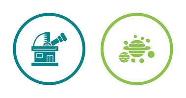 observatory and planets Icon vector