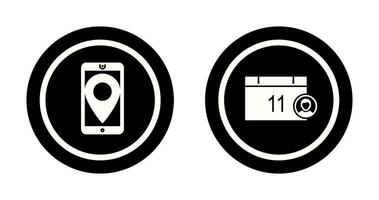 gps service and event management Icon vector