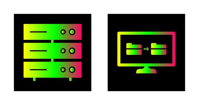 server network and File sharing  Icon vector