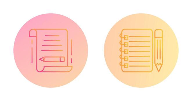 write and checklist Icon vector