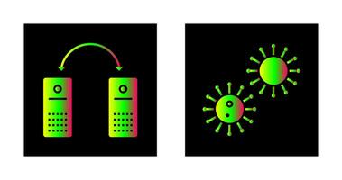 virus and network files  Icon vector