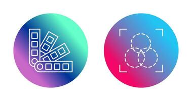 pantone and intersection Icon vector