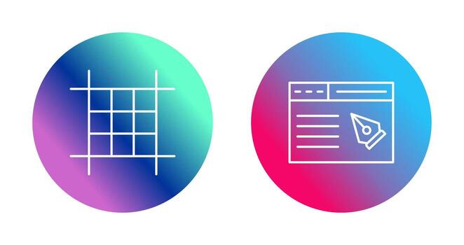 Square Layout and Web Page Icon vector