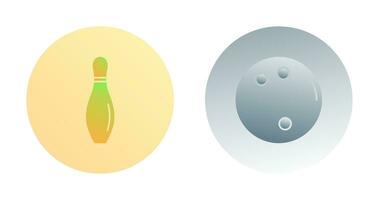 bowling pin and bowling ball Icon vector