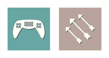 Gaming Console and Arrows Icon vector