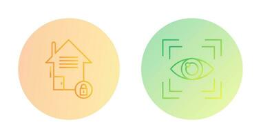 Real Estate and Eye Scan Icon vector