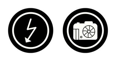 flash and camera Icon vector