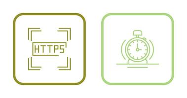 https y alarma icono vector