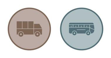 Truck and Bus Icon vector