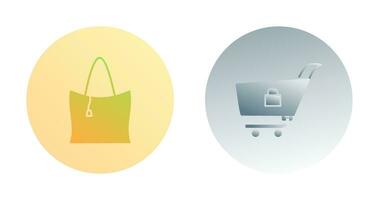 checkout and lcoked cart Icon vector