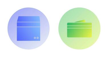 box and wallet Icon vector