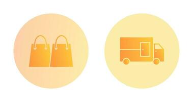 shipment and shopping bag Icon vector