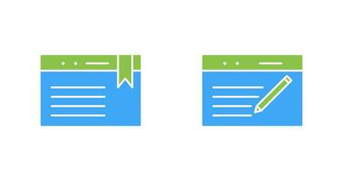 bookmarking services and blogging service Icon vector