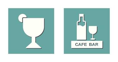 bebidas café y Jerez icono vector