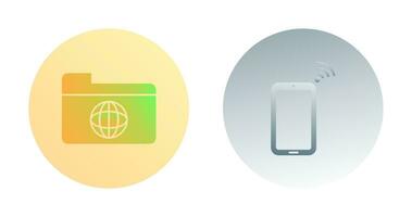 network folder and connected device Icon vector