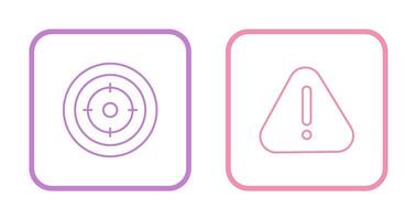 Target and Warning Icon vector