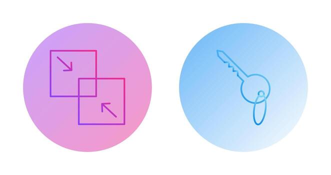 combinar y llave icono vector