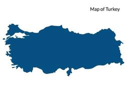 mapa de pavo. turco mapa en detalles vector