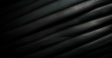 panorámico textura de negro eco cuero - ai generado imagen foto