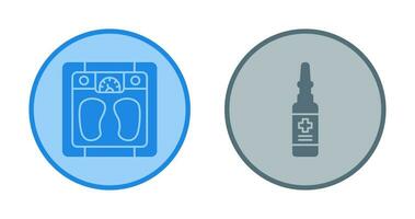 Weighing Scale and Nasal Icon vector