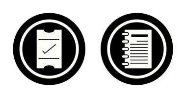 passes and notepad  Icon vector