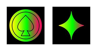 Spade and Diamond Icon vector