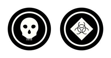 danger and biological hazard  Icon vector