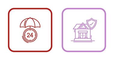 Protection and House  Icon vector