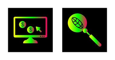 Pay Per Click and Organic Search Icon vector