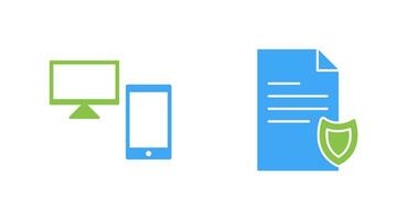 devices and private document  Icon vector