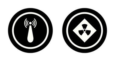 non ionizing radiation and radiation Icon vector