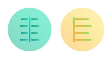 center align and left align  Icon vector