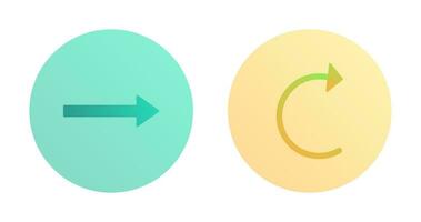Derecha flecha y recargar icono vector