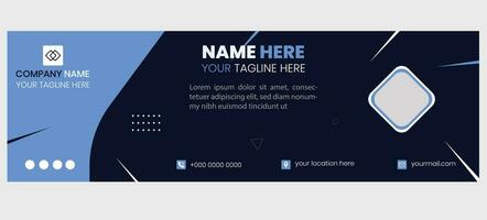 Colorful Email Signatures Template Vector Design. Professional Email Signature Template Modern and Minimal Layout