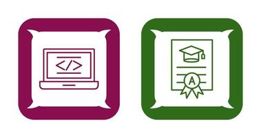 Coding and Report Card Icon vector