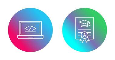 Coding and Report Card Icon vector