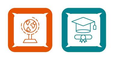 Geography and Graduation  Icon vector