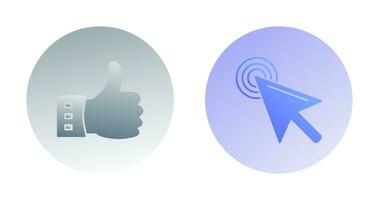 like and click Icon vector