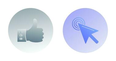 like and click Icon vector