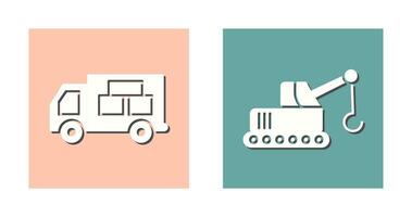 Logistics Car and Lifter Icon vector