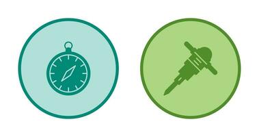 Compass and Drilling Icon vector