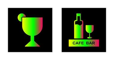 bebidas café y Jerez icono vector