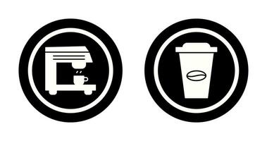 Coffee Machine and Coffee cup Icon vector